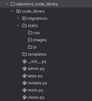 Django file structure templates & static
